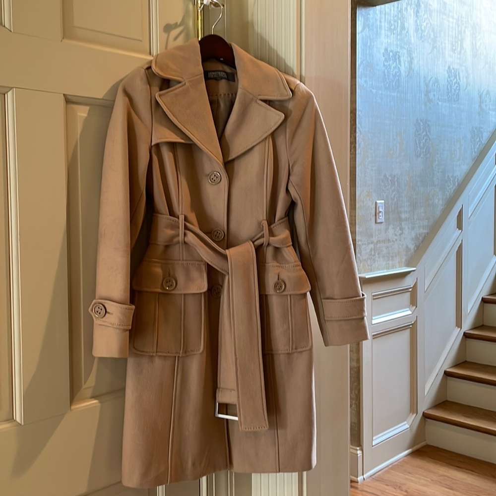 Kenneth Cole camel colored wool coat.  Size 4P